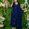 Women Label Shaurya Sanadhya USA | Women'S Imperial Blue Anarkali Set - Label Shaurya Sanadhya Usa