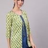 Women AKS | Women'S U0026 Blue Printed Tunic - Aks Green