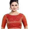 Women Madhu Fashion | Women'S Polyester Half Sleeve Saree Blouse - Madhu Fashion Red