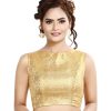 Women Madhu Fashion | Women'S Traditional Rich Banaras Brocade Sleeveless Readymade Saree Blouse - Madhu Fashion