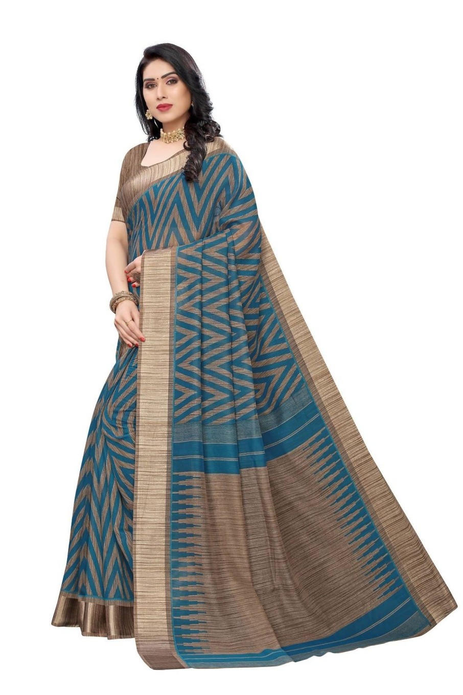 Women Vamika | Women'S Vamika Linen Designer Saree Bee Rama - Vamika Rama Green