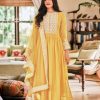 Women Monjolika | Women'S Yellow Color Georgette Embroidered Party Salwar Suit - Monjolika