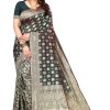 Women Varanga | Women'S Dark Color Banarasi Silk Saree With Blouse - Varanga Green