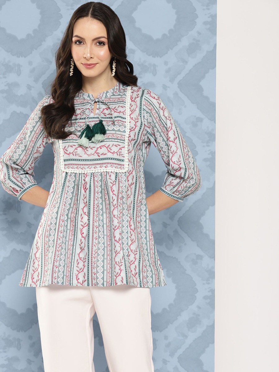 Women Yufta | Women'S Sea Cotton Tunic - Yufta Green