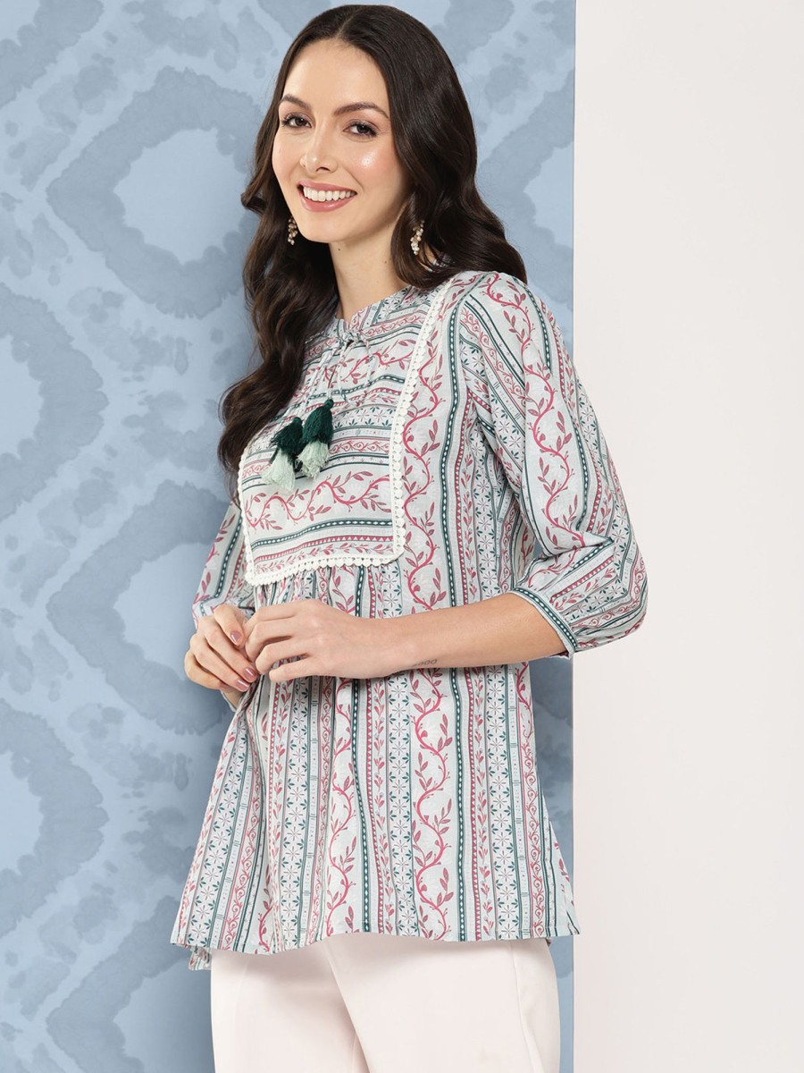 Women Yufta | Women'S Sea Cotton Tunic - Yufta Green