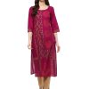 Women NOZ2TOZ | Women'S Classic Purple Tribal Print Ajrakh Hand Block Cotton Printed Straight Kurta - Noz2Toz