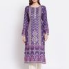 Women Myshka | Women'S Purple Printed Pashmeena Kurta By Myshka- (1Pc Set)