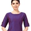 Women Shringaar | Women'S Cotton Half Sleeve Saree Blouse - Shringaar Purple