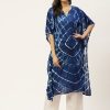 Women Maaesa | Women'S Crepe Kaftan Kurta - Maaesa Blue