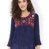 Women Wahe-NOOR | Women'S Navy Top - Wahe-Noor