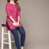 Women Anubhutee USA | Women'S Pink Printed Tunic - Anubhutee Usa