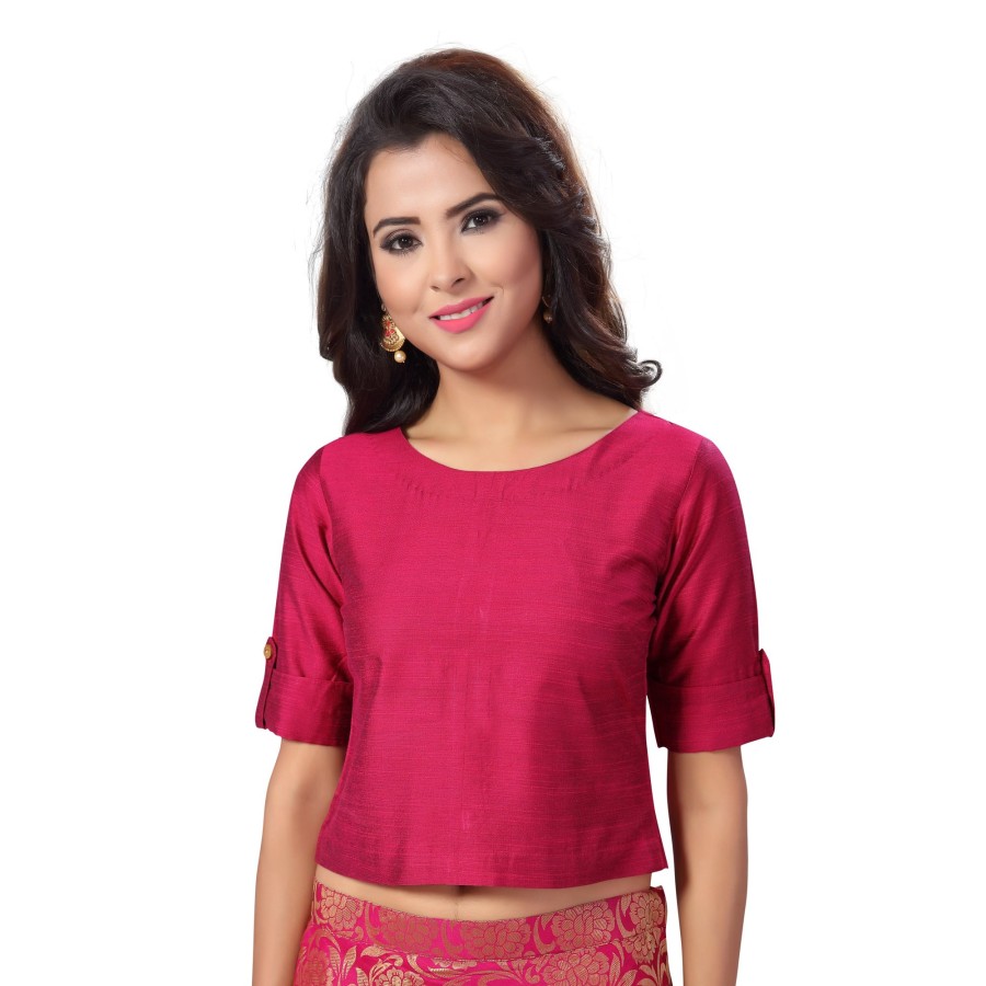 Women Shringaar | Women'S Cotton Half Sleeve Saree Blouse - Shringaar Pink