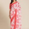 Women Dwija Fashion | Women'S Designer And Cream Color Georgette Saree Collection - Dwija Fashion Red