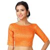 Women Shringaar | Women Orange Brocade Saree Blouse By Shringaar (1Pc)