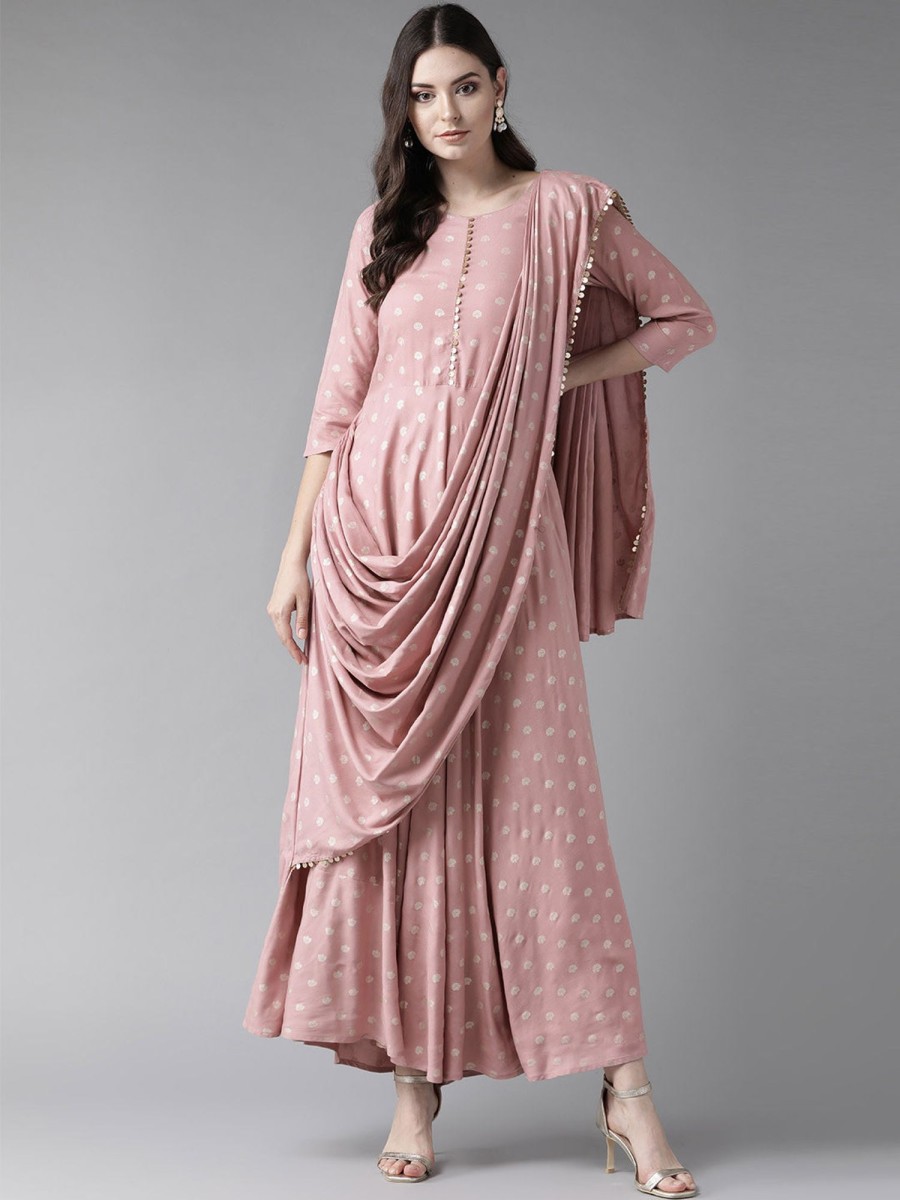 Women Ahalyaa | Women'S Women'S Light Pink Only Gown - Ahalyaa