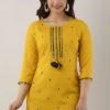 Women Charu | Women'S Embroidered Viscose Rayon Regular Top ( ) - Charu Mustard