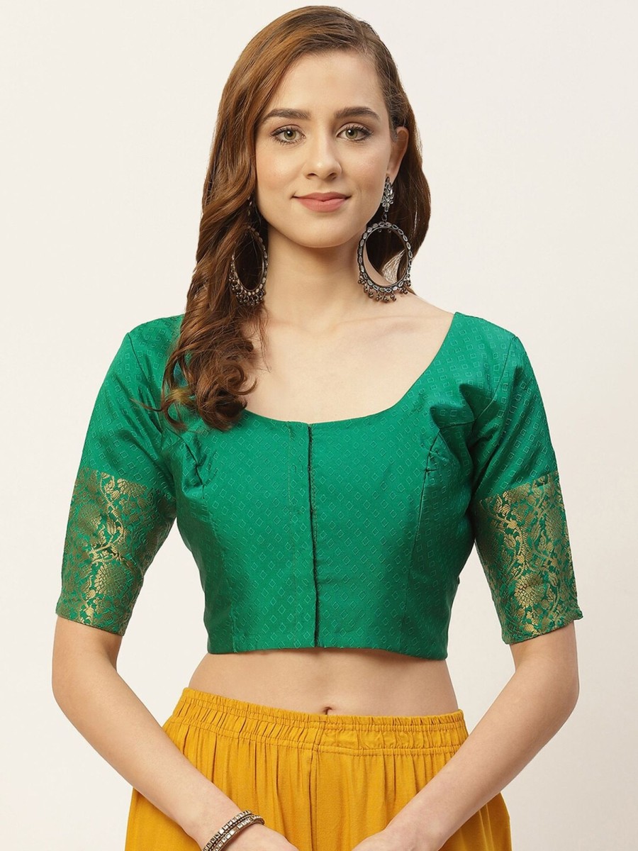 Women Shringaar | Women'S Brocade Saree Blouse By Shringaar- 1 Pc