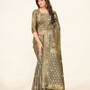 Women Sweet Smile | Women'S Color Stylish Saree With Blouse Set - Sweet Smile Grey