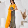 Women RANGPUR | Women'S And Grey Leheriya Set-Rangpur Yellow