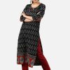 Women Janasya | Women'S Black Cotton Kurta-Janasya