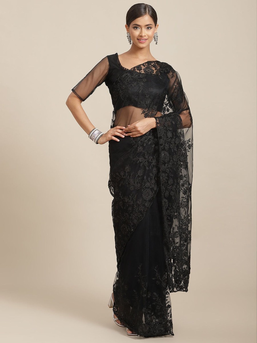 Women Dwija Fashion | Women'S Colour Saree Collection - Dwija Fashion Black