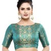 Women Madhu Fashion | Women'S Traditional Benaras Brocade Readymade Stitched Saree Blouse - Madhu Fashion