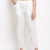 Women IMARA | Women'S Off Solid Straight Pants - Imara White