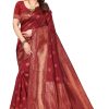 Women Varanga | Women'S Color Banarasi Silk Saree With Blouse - Varanga Brown