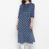 Women Janasya | Women'S Blue Cotton Kurta - Janasya