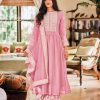 Women Monjolika | Women'S Light Pink Color Georgette Embroidered Party Salwar Suit - Monjolika