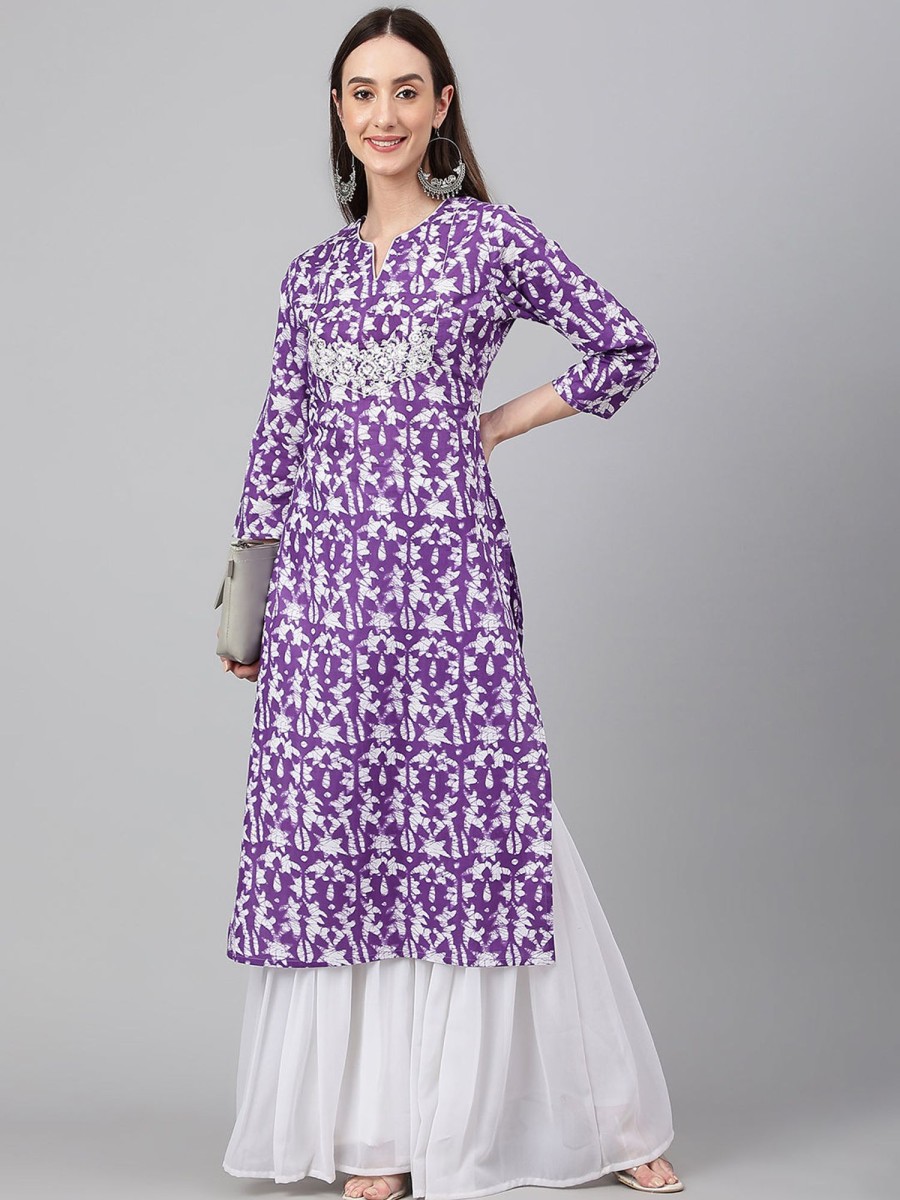 Women Janasya | Women'S Cotton Kurta - Janasya Purple