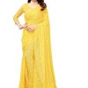 Women Vamika | Women'S Ethnic Fire Pearls Net Saree - Vamika Yellow