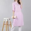 Women Kipek | Women'S Cotton Printed Straight Kurta ( ) - Kipek Purple