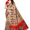 Women Vamika | Women'S Kalamkari With Jhalar Khadi Silk Saree Kathak Vamika Chiku