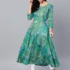 Women Jompers | Women'S Green Printed Kurta (Set Of 1) - Jompers