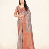 Women Sweet Smile | Women'S Color Stylish Saree With Blouse Set - Sweet Smile Grey