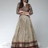 Women Phenav | Women'S Ethnic Motifs Printed Embellished Ethnic Gown - Phenav Brown