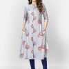 Women Vbuyz | Women'S Grey Rayon Kurta By Vbuyz (1Pc)