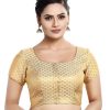 Women Madhu Fashion | Women'S Short Sleeves Banaras Brocade Readymade Saree Blouse - Madhu Fashion