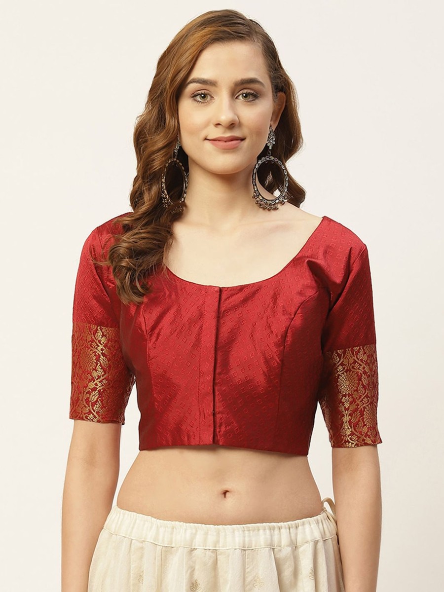 Women Shringaar | Women'S Maroon Blouse By Shringaar- (1Pc Set)