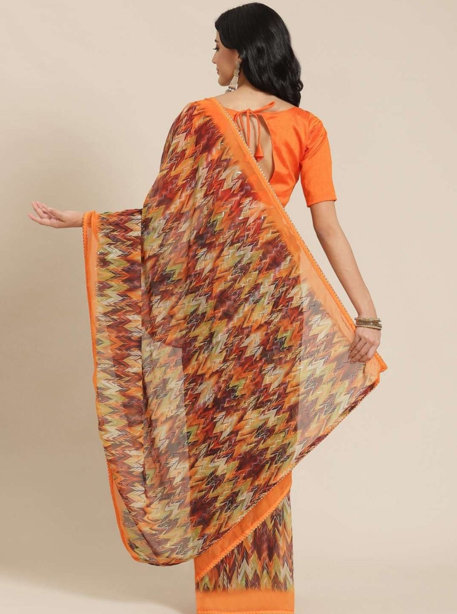 Women Dwija Fashion | Women'S Designer Georgette Saree Collection - Dwija Fashion Multi Color