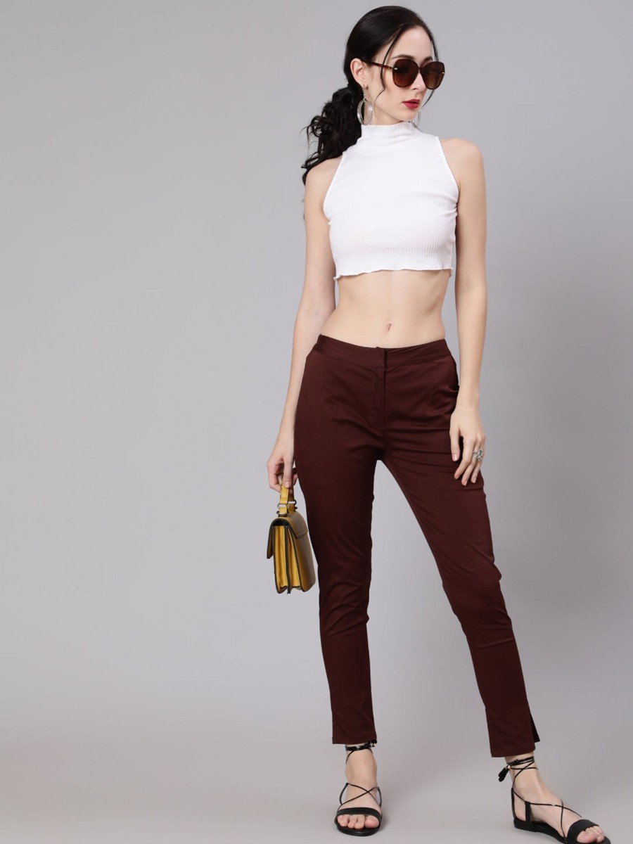 Women AKS | Women'S Slim Fit Pant - Aks Brown