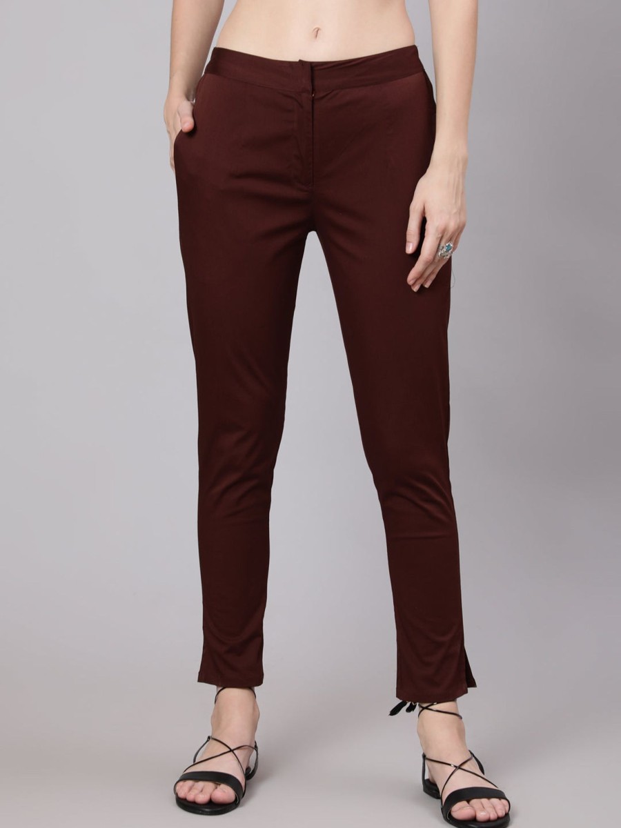 Women AKS | Women'S Slim Fit Pant - Aks Brown