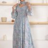 Women SARAS THE LABEL | Women'S Seattle Coloured Maxi Dress - Saras The Label