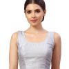 Women Shringaar | Women'S Polyester Sleeveless Saree Blouse. - Shringaar Grey