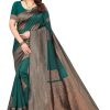 Women Varanga | Women'S Color Banarasi Silk Saree With Blouse - Varanga Green