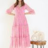 Women Saras The Label USA | Women'S Baby Pink Dress - Saras The Label Usa