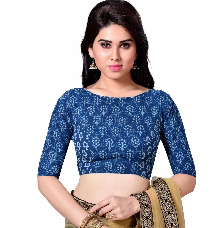 Women Shringaar | Women'S Indigo Blue Blouse By Shringaar- (1Pc Set)