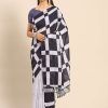 Women Dwija Fashion | Women'S Designer U0026 Grey Poly Cotton Saree Collection - Dwija Fashion Black