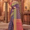 Women Sangam Prints | Women'S Patola Silk Woven Zari Work Traditional Saree - Sangam Prints Purple